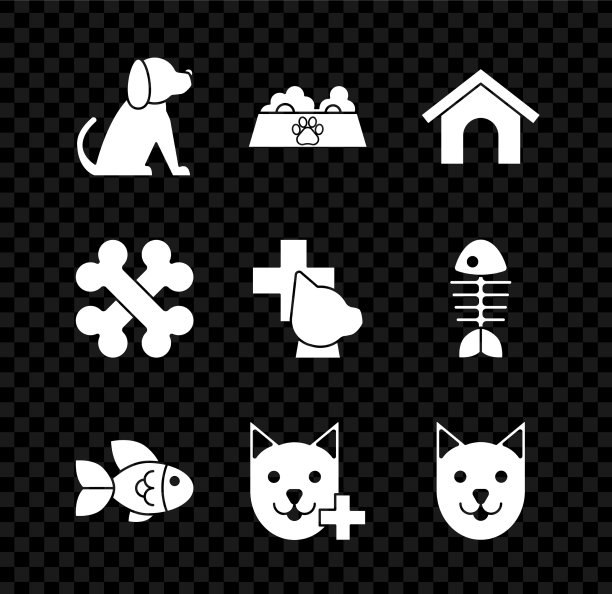 设置狗宠物食物碗猫或狗的房子鱼图片下载