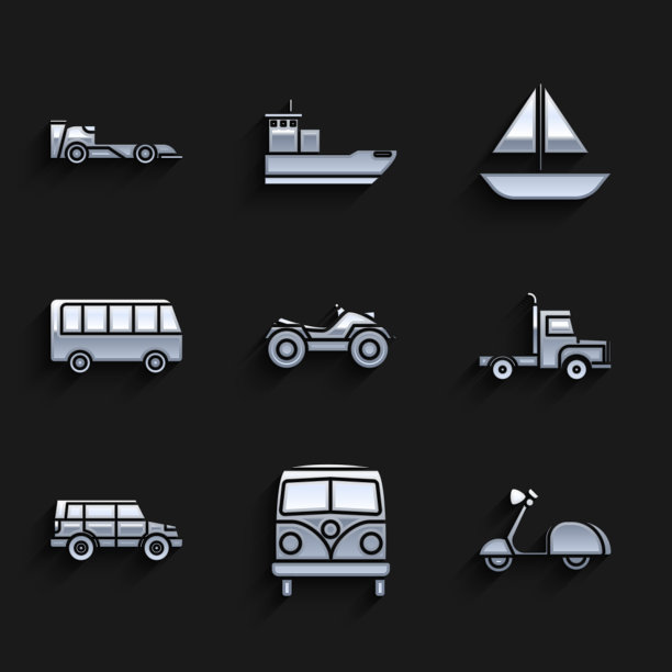 设置所有地形车辆或atv摩托车复古图片下载