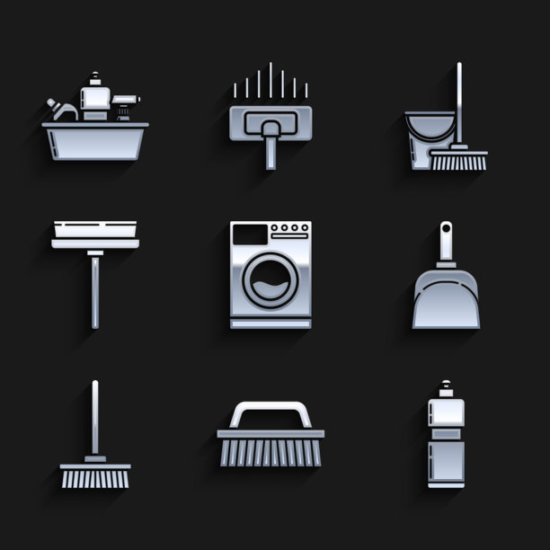 设置清洁塑料瓶的洗涤刷图片下载