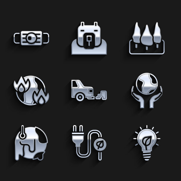 在叶片上设置汽车排气节电插头图片下载