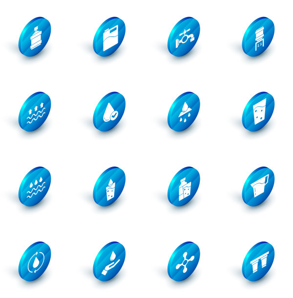 设置大瓶子与清洁的水水龙头冷却器图片下载