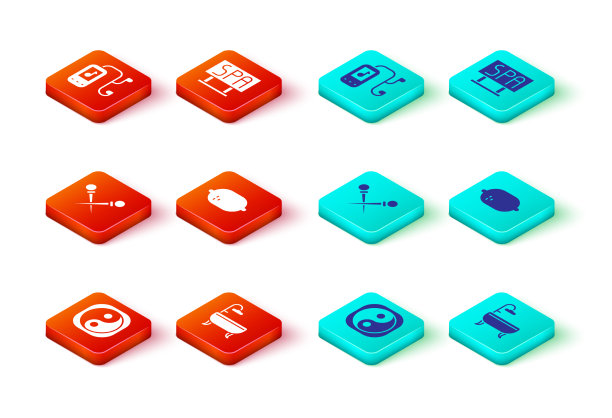 浴缸里设置阴阳针柠檬图片下载