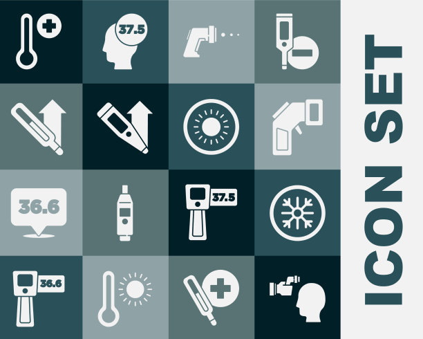 雪花数码设定体温检查图片下载