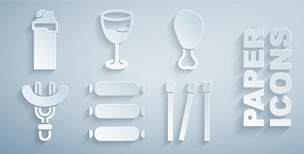 把香肠鸡腿放在叉子火柴上图片下载