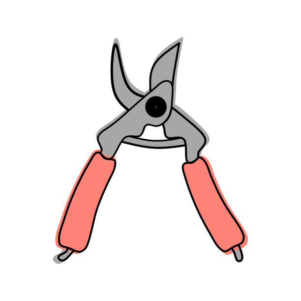 五颜六色的修枝工在花园里工作图片下载