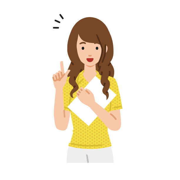 一个穿polo衫的女人站在那里，用手指做着手势图片下载