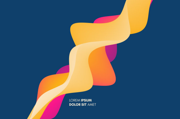 三维抽象波浪背景与现代梯度颜色。运动声波。矢量插图为横幅，传单，小册子，小册子，演示或网站设计。图片下载