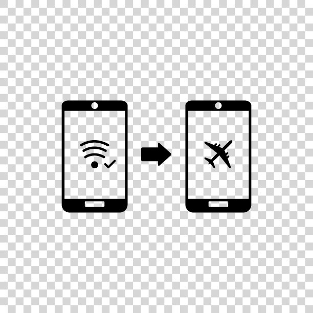 飞行模式图标-飞行模式图标。飞机模式打开。图片下载
