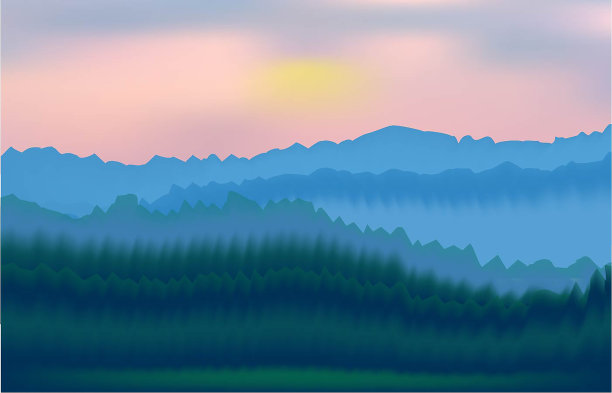 日落时的空中风景图片下载