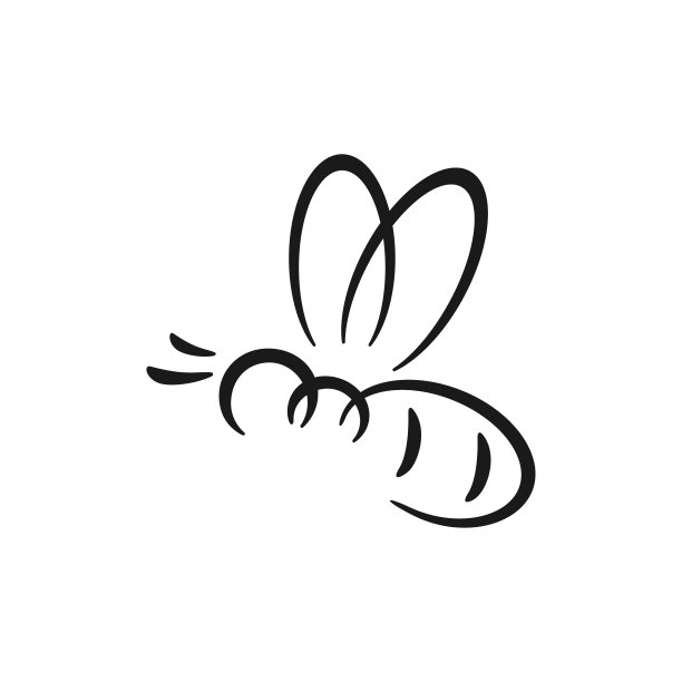 图标。蜜蜂的标志。孤立在白色背景上的插图。图片下载