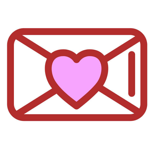 与loveletter信封。情人节的标志。矢量图图片下载