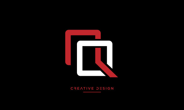 NQ或QN字母豪华标志矢量设计图片下载