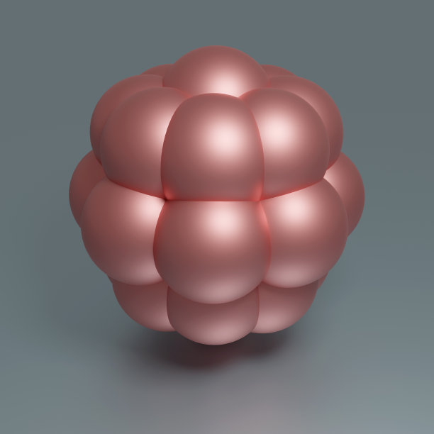 红铜的抽象几何形体。图片下载