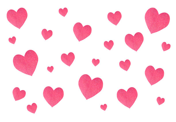 无缝的背景与心。孤立的图片下载