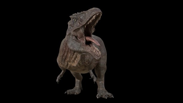 混合巨兽龙电影咆哮动画背景，3d渲染图片下载