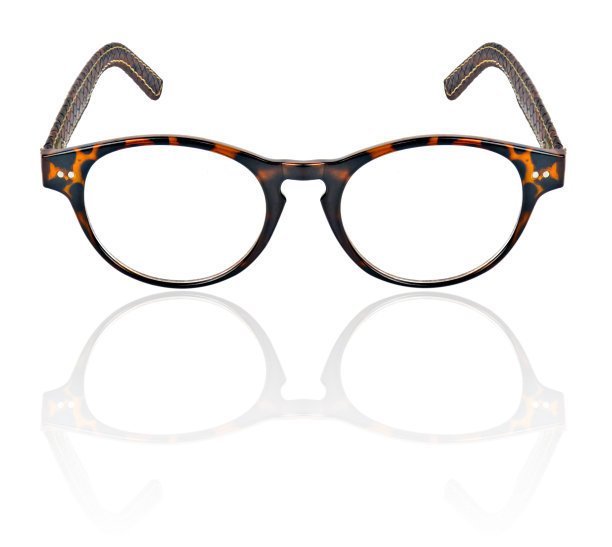 眼镜豹图案孤立在白色背景。图片下载