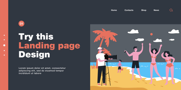 专业摄影师在沙滩上拍摄一群朋友图片下载