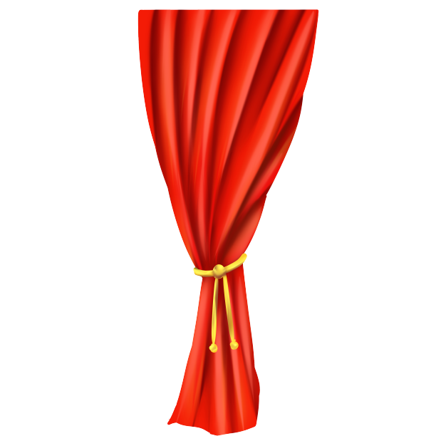 红色帷幕窗帘图片下载