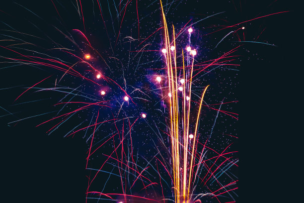 焰火。颜色爆炸。抽象光粒子背景。图片下载