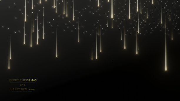 流星步道圣诞和新年贺卡图片下载