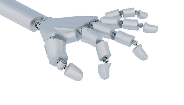 机器人的手指试图捕捉东西- 3d渲染图片下载
