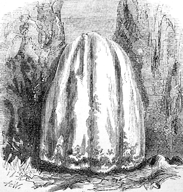 古董插画-哈珀杂志-贝拉马尔洞穴里的刺绣衬裙-古巴贝拉马尔Cuevas de贝拉马尔图片下载