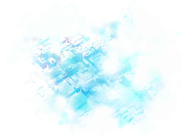 从空中俯瞰这座城市。(水彩插图)。图片下载