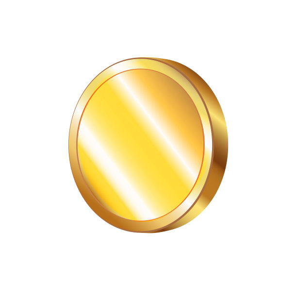 矢量3d现实金币接近孤立的白色背景。设计模板，财务，经营理念。图片下载