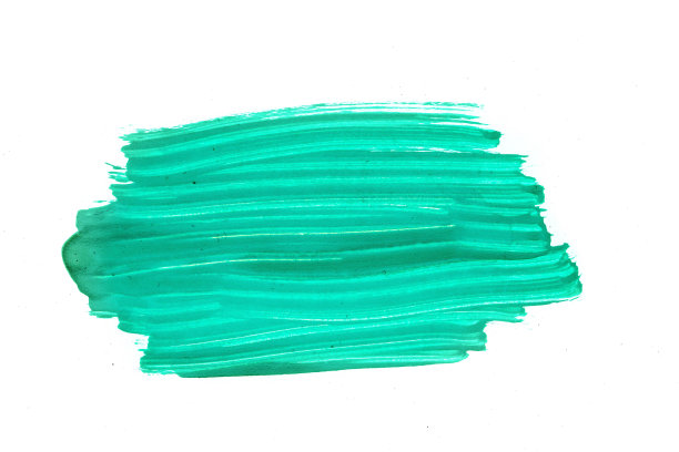 蓝色水彩笔触图案孤立在白色的背景图片下载