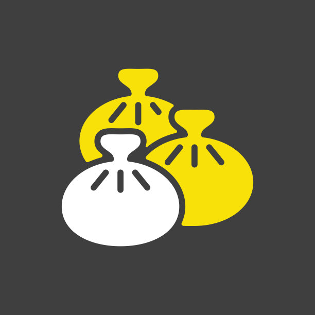 Khinkali矢量图标。快餐的迹象图片下载