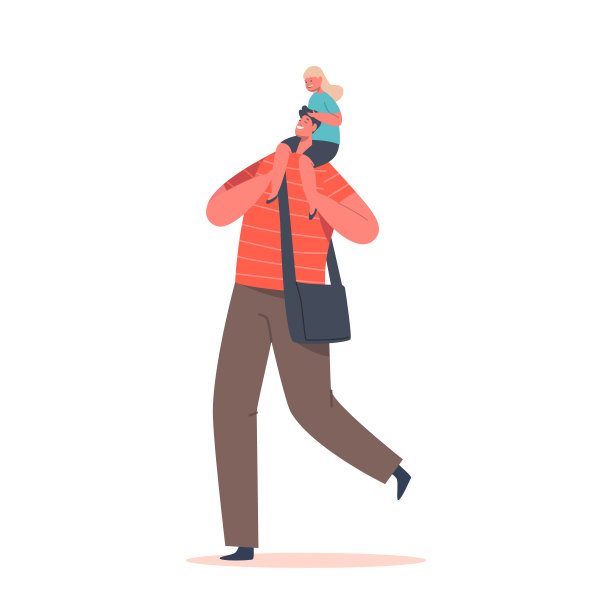 父亲和女儿坐在他的肩膀上共度时光，娱乐，交流，玩耍，父女图片下载