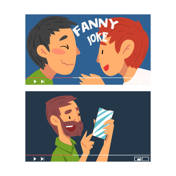 Man Vlogger视频流在互联网制作Vlog向量集图片下载