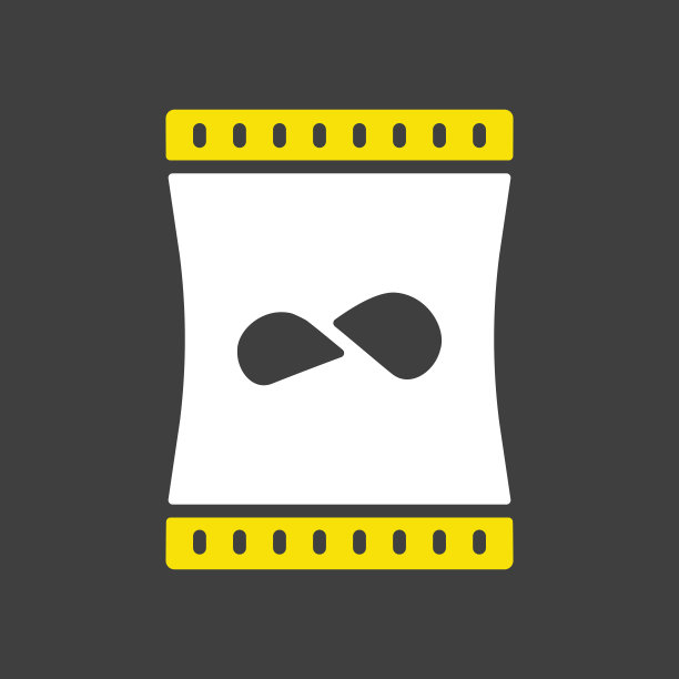 薯片袋矢量图标。快餐的迹象图片下载