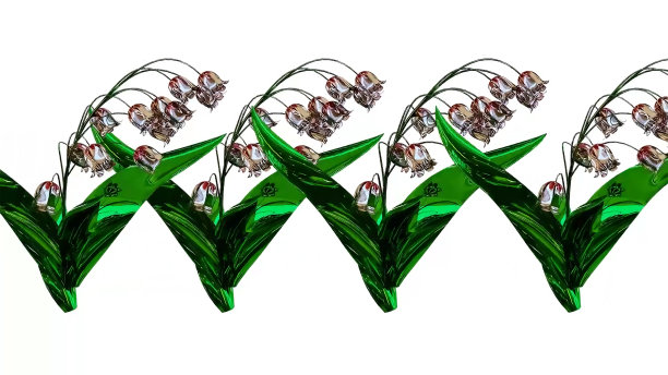 紫色风铃草植物3D渲染图片下载