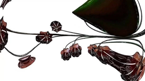 紫色风铃草植物3D渲染图片下载