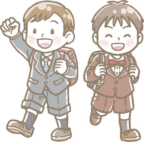 进入小学的孩子剪贴画两个没有背景的男孩图片下载