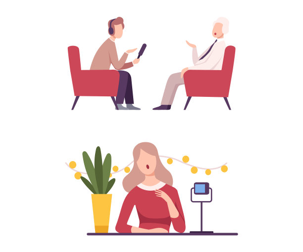 男记者和女记者采访人们图片下载