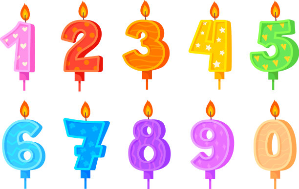周年纪念号码蜡烛生日号码图片下载