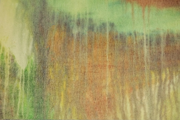 抽象艺术背景为浅绿色和米黄色。在帆布上用棕色渐变的水彩画。图片下载