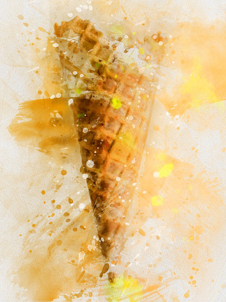 冰淇淋蛋卷的艺术形式图片下载