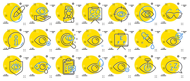 验光眼科医生线图标医疗激光图片下载