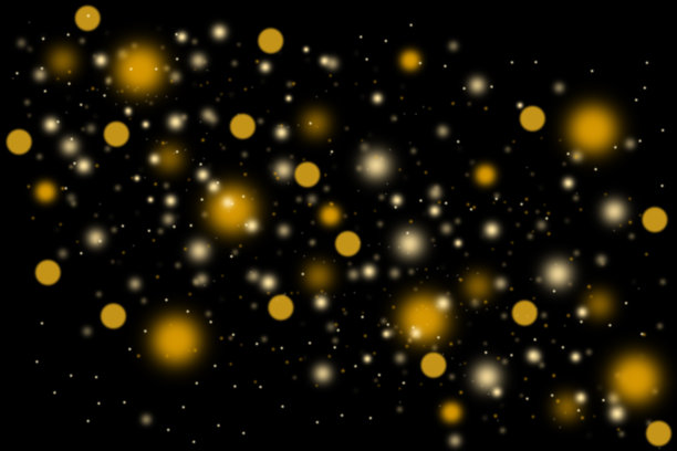 在黑色背景上使用橙色和黄色散焦光图片下载