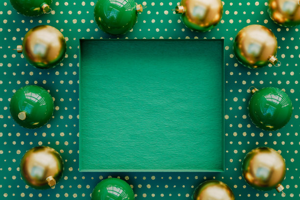 圣诞背景3D渲染图片下载