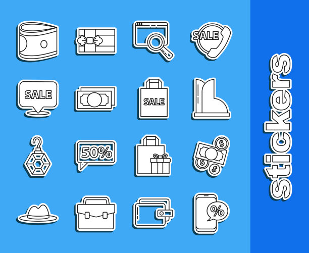 设定线百分之折扣和电话现金图片下载