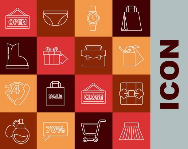 定线裙礼盒空白标签模板图片下载