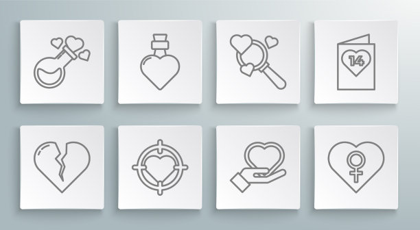 设定线破碎的心或离婚瓶与爱图片下载