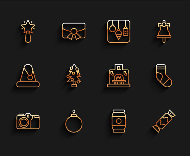 设置线照片相机圣诞球明星啤酒图片下载