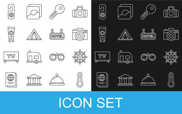 设置线气象温度计船舶操舵图片下载