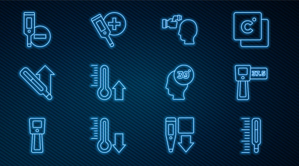 设定线医用温度计数字检查图片下载