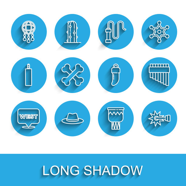 设定线指针狂野西部牛仔帽图片下载